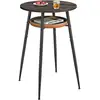 Image de EKHO Collection - Table de bar avec rangement, Marron Cendré + Marron Caramel