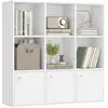 Image de Bibliothèque avec placards, Blanc / 9 Cube (29P x 97,5L x 97,5H cm)
