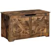 Image de Coffre de rangement avec 2 charnières de sécurité, Marron Rustique / 40 x 80 x 46 cm