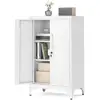 Image de Caisson de bureau avec placard polyvalent, Gris Mat / 60L cm