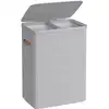 Image de Panier à linge pratique avec compartiments et couvercle pour salle de bain, Gris Tourterelle / 170L