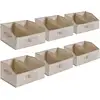 Image de Boîtes de rangement pliables en tissu pour organisation, Beige Sable