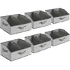 Image de Boîtes de rangement pliables en tissu pour organisation, Gris Jonc