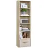 Image de Bibliothèque ouvert avec étagère sur 6 niveaux, Beige Naturel / 6 Niveaux (40L x 178,5H cm)