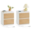 Image de Table de chevet avec 2 prises secteur et 2 ports USB-A, Jaune Amande / 2