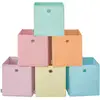 Image de Boîte de rangement pliable en tissu pour organisation colorée, 30L x 30l x 30H cm / Multicolore
