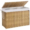 Image de Panier de rangement avec couvercle amovible et poignée, Couleur boisée / 200 L