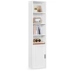 Image de Custos Collection - Bibliothèque haute avec porte et étagères ouvertes, Blanc Nuage / 31,8L cm