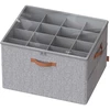 Image de Organiseur de chaussures avec couvercle transparent, Gris Tourterelle