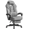 Image de Fauteuil de bureau ergonomique, Gris Ardoise + Gris Tourterelle / Velours