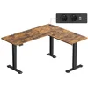 Image de Bureau d'angle électrique réglable avec multiprise