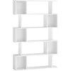 Image de Bibliothèque à cinq niveaux avec compartiments ouverts, Blanc Nuage
