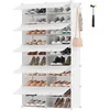 Image de Rangement chaussures à plusieurs compartiments modulable, Blanc Nuage / 10 Compartiments