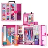 Image de Barbie Dressing De Rêve Avec Espace Jeu Sur 2 Niveaux, Plus De 60 Cm De Large, Plus De 15 Espaces Rangement, Tenues Et Accessoires Inclus, Jouet Enfant, A Partir De 3 Ans, HBV28 en occasion ou reconditionné