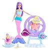Image de Barbie Coffret Dreamtopia Babysitting avec Poupée Sirène et Accessoires Multicolore