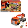 Image de Matchbox Coffret Action Drivers Excavatrice Transformable, Grand Camion-Benne Échelle 1/64 À Compartiments Pratiques, 4 Accessoires De Chantier, Jouet Enfant, A Partir De 3 Ans, HPD64 en occasion ou reconditionné