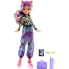 Image de Monster High Scare-adise Island Clawdeen Wolf Poupée avec Maillot de Bain, Jogging et Accessoires de Plage comme visière, Bouteille d'eau et Livre en occasion ou reconditionné