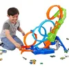 Image de Hot Wheels Coffret Ultra Crash Looping avec 4 loopings, Zone de Crash 3 Voies et propulseur motorisé, se replie pour Le Rangement, avec Une Voiture Miniature échelle 1/64, HXT06 en occasion ou reconditionné