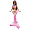 Image de Sirene Fleur Magique Poupée au longs cheveu bruns Barbie JDM73