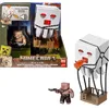 Image de Mattel Minecraft Figurine articulée Ghast Boules de Feu avec lumières et sons, lanceur et projectile, plus le guerrier piglin inspiré du film, JFB69 en occasion ou reconditionné