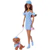 Image de Barbie Twinning Looks - Poupee Et Chien Pois Bleu