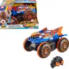 Image de Hot Wheels Monster Trucks Véhicule radiocommandé Tiger Shark Escaladeur avec 3 modes de jeu pour la course, l’escalade et les cascades, JFR39 en occasion ou reconditionné