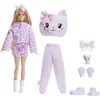Image de Barbie Cutie Reveal - Poupée & Accessoires, Kit de chaton Cuddly Series avec 10 surprises