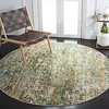 Image de SAFAVIEH Tapis Contemporain pour Salon, Salle à Manger, Chambre à Coucher - Madison Collection, Tapis à Poil Court, Vert et Turquoise, 122 X 122 cm en occasion ou reconditionné