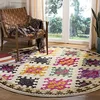 Image de Safavieh Tapis Boho pour Salon, Salle à Manger, Chambre à Coucher - Monaco Collection, Tapis à Poil Court, Ivoire et Multi, 122 x 122 cm en occasion ou reconditionné