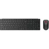 Image de Pro Combo 6000 - Ensemble clavier et souris - sans fil - 2.4 GHz, Bluetooth 5.3 - AZERTY - Français - noir eclipse - boîtier marron