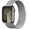 Image de Series 9 GPS + Cellular 45 mm Boîtier en Acier Inoxydable Argent avec Bracelet Milanais Argente