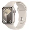 Image de Apple Watch Series 9 (41 mm GPS) Smartwatch avec boîtier Aluminium et Bracelet Sport lumière stellaire (S/M). Suivi de l’activité Physique, apps Oxygène sanguin et ECG, écran Retina Toujours activé en occasion ou reconditionné