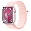 Image de Apple Watch Series 9 (41 mm GPS) Smartwatch avec boîtier en Aluminium Rose et Boucle Sport Rose pâle. Suivi de l’activité Physique, apps Oxygène sanguin et ECG, Neutre en Carbone en occasion ou reconditionné