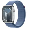 Image de Apple Watch Series 9 (45 mm GPS) Smartwatch avec boîtier en Aluminium Argent et Boucle Sport Bleu d’Hiver. Suivi de l’activité Physique, apps Oxygène sanguin et ECG, Neutre en Carbone en occasion ou reconditionné