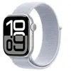 Image de Apple Watch Series 10 GPS 42mm Boîtier en Aluminium Argent avec Boucle Sport Nuée bleue