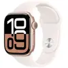 Image de Apple Watch Series 10 GPS 42mm Boîtier en Aluminium Rose Gold avec Bracelet Sport Rose Tendre - M/L