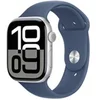 Image de Apple Watch Series 10 GPS 46mm Boîtier en Aluminium Argent avec Bracelet Sport Denim - S/M