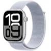 Image de Apple Watch Series 10 GPS 46mm Boîtier en Aluminium Argent avec Boucle Sport Nuée bleue