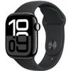 Image de Apple Watch Series 10 GPS + Cellular 42mm Boîtier en Aluminium Noir de Jais avec Bracelet Sport Noir - M/L