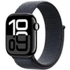 Image de Apple Watch Series 10 GPS + Cellular 42mm Boîtier en Aluminium Noir de Jais avec Boucle Sport Encre Violette