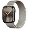 Image de Apple Watch Series 10 (42 mm GPS + Cellular) Montre connectée avec Boîtier en Titane Naturel et Bracelet Milanais Naturel. Suivi de l’activité Physique, app ECG, Neutre en Carbone en occasion ou reconditionné