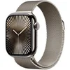 Image de Apple Watch Series 10 GPS + Cellular 42mm Boîtier en Titane Naturel avec Bracelet Milanais Naturel
