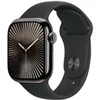 Image de Apple Watch Series 10 GPS + Cellular 42mm Boîtier en Titane Ardoise avec Bracelet Sport Noir - M/L