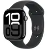 Image de Apple Watch Series 10 GPS + Cellular 46mm Boîtier en Aluminium Noir de Jais avec Bracelet Sport Noir - M/L