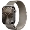Image de Apple Watch Series 10 GPS + Cellular 46mm Boîtier en Titane Naturel avec Bracelet Milanais Naturel - M/L