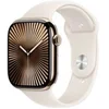 Image de Apple Watch Series 10 GPS + Cellular 46mm Boîtier en Titane Or avec Bracelet Sport Lumière Stellaire - S/M