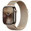 Image de Apple Watch Series 10 (42 mm GPS + Cellular) Montre connectée avec Boîtier en Titane Or et Bracelet Milanais Or. Suivi de l’activité Physique, app ECG, écran Retina Toujours activé, Neutre en Carbone en occasion ou reconditionné