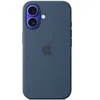 Image de Coque en silicone avec MagSafe pour iPhone 16 - Denim