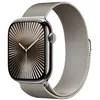 Image de Apple Watch Series 10 (46 mm GPS + Cellular) Montre connectée avec Boîtier en Titane Naturel et Bracelet Milanais Naturel (S/M). Suivi de l’activité Physique, app ECG, écran Retina Toujours activé en occasion ou reconditionné