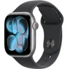 Image de Apple Watch Series 11 [GPS + Cellular 42 mm] Montre connectée avec boîtier Gris sidéral et Bracelet Sport Noir. Score de Sommeil, Moniteur d’activité, Suivi de la santé, écran Toujours activé en occasion ou reconditionné